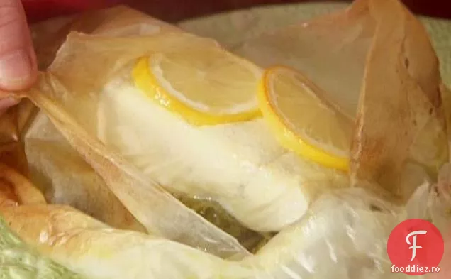 Halibut în Cartoccio