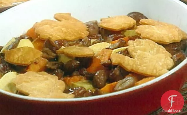 Cartofi dulci glazurați cu rom, măr și Gratin de castane