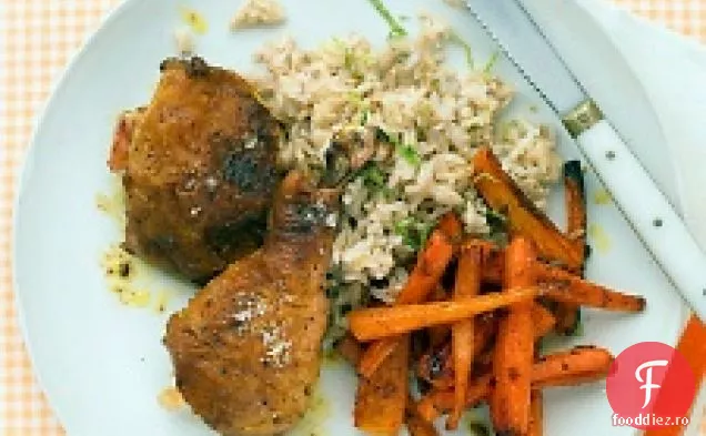 Pulpe De Pui Curry Cu Morcovi, Orez Și Var