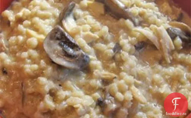 Risotto De Orz De Pui Cu Ciuperci