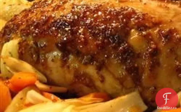 Carne de porc prăjită cu glazură de arțar și muștar