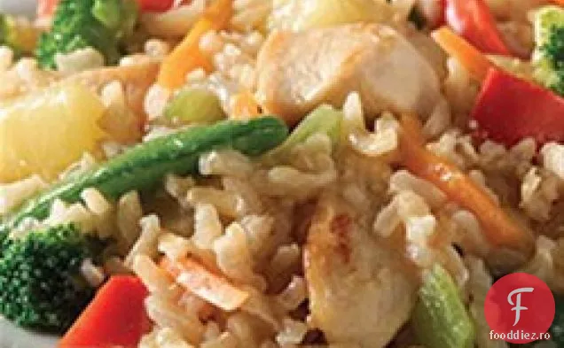 Ușor de pui dulce și acru de la minut orez de la sută