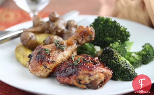 Pui Ușor Caramelizat La Cuptor Cu Măsline Verzi Și Prune Uscate Rec