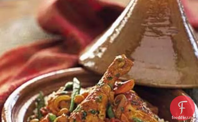 Tagine de pui cu năut și mentă