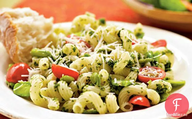 Fasole Fava cu Pesto și Cavatappi