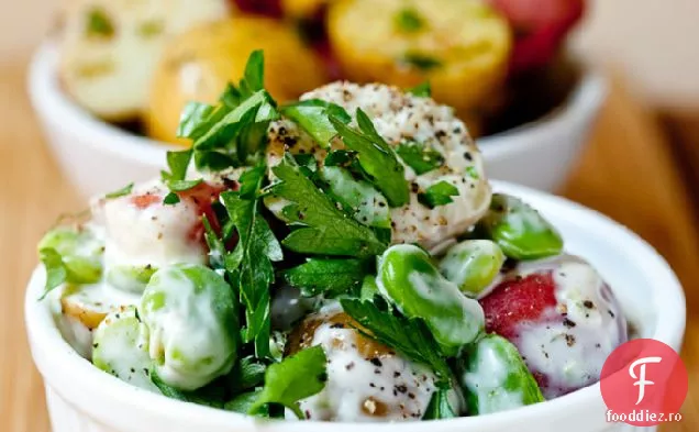 Salată De Cartofi Cu Fasole Fava