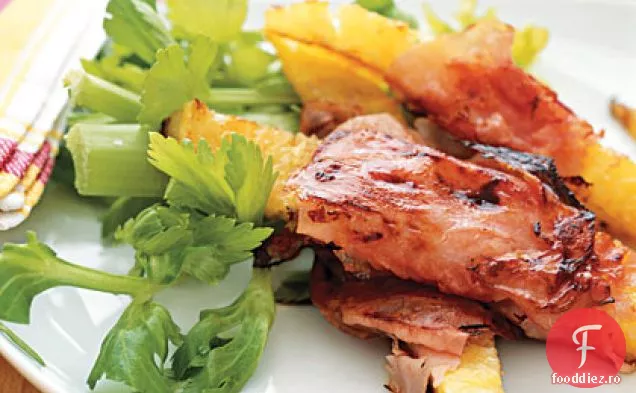 Sulițe de șuncă și ananas