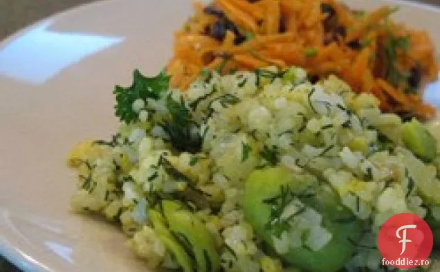 Polo Sabzi persan (orez cu ierburi cu fasole Fava)