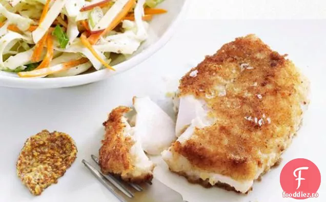 Cod prăjit în tigaie cu Slaw