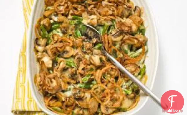 Caserolă Cremoasă De Fasole Verde Cu Șalotă Prăjită