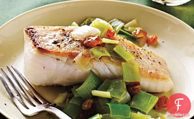 Halibut cu praz