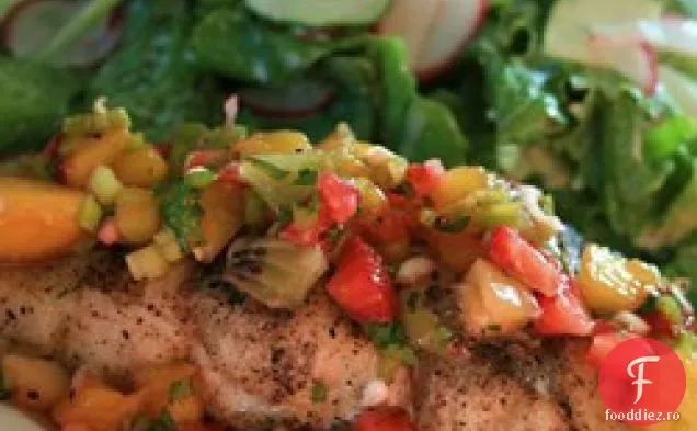Picant Căpșuni Kiwi Piersic Salsa