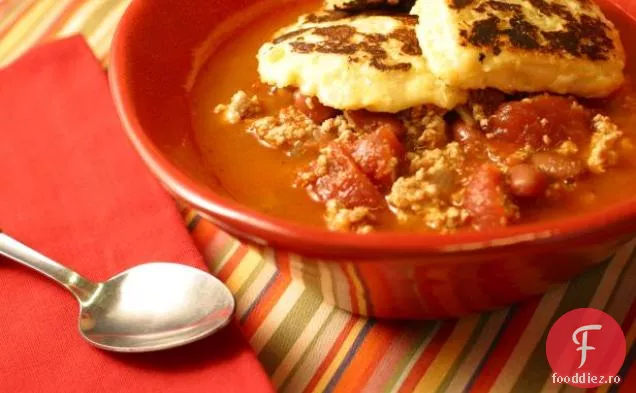 Turcia Chipotle Chili cu piper Jack brânză porumb tort Toppers