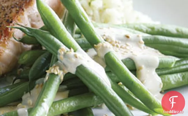 Fasole Verde Aburită Cu Sos Lemony Tahini