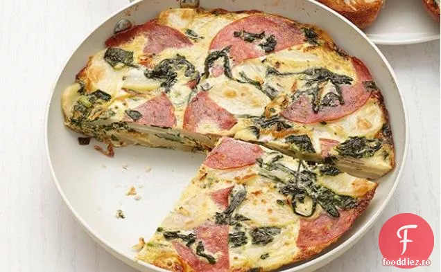 Swiss Chard-Salam Frittata