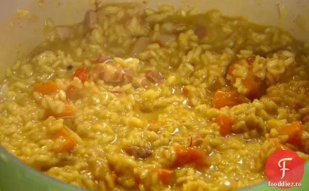 Risotto de șofran cu dovlecei de Butternut