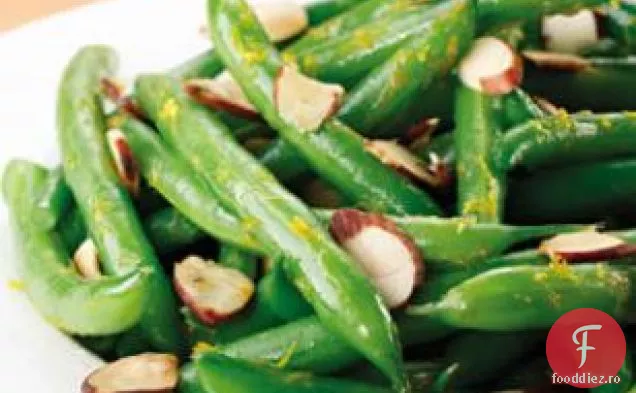Fasole verde cu parfum de portocale cu migdale prăjite