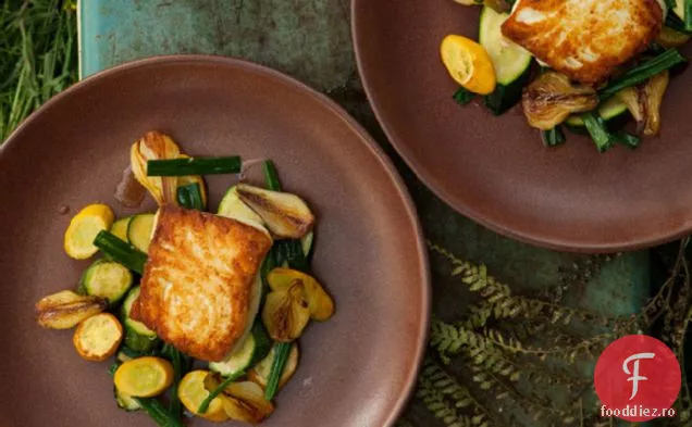 Halibut Cu Ceapa De Primavara Si Suc De Fructe De Vara Saut 4
