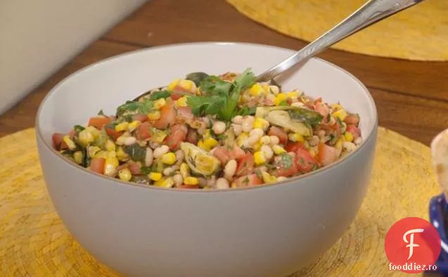 Porumb prăjit și varză de Bruxelles Succotash