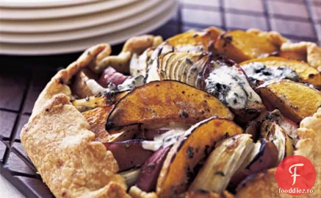 Butternut Squash, măr și ceapă Galette cu Stilton