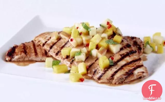 Pui la gratar cu Chutney de mere-Mango