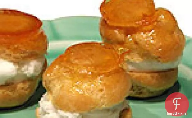 Caramel Topped Cream Puffs