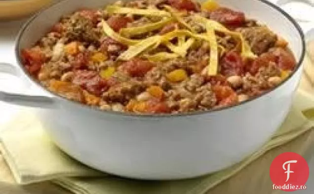 Fasole albă și Chili de curcan