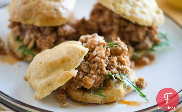 Turcia Sloppy Joes pe rulouri de rozmarin fără Gluten