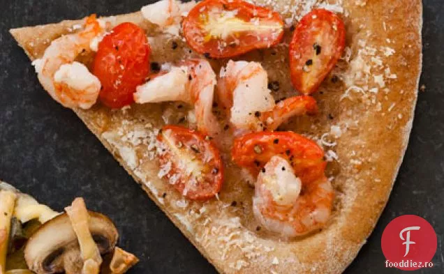 Pizza cu creveți și usturoi (întâlnire instantanee)
