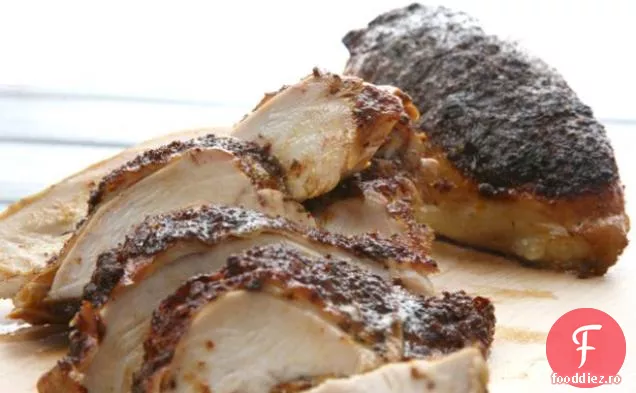 Pui de grătar uscat frecat