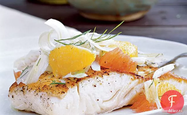 Halibut cu gust de citrice-fenicul