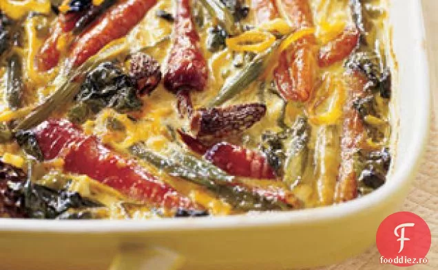 Fricassee De Legume De Primăvară Cu Cremă De Șofran