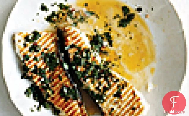 Halibut la grătar cu Chimichurri