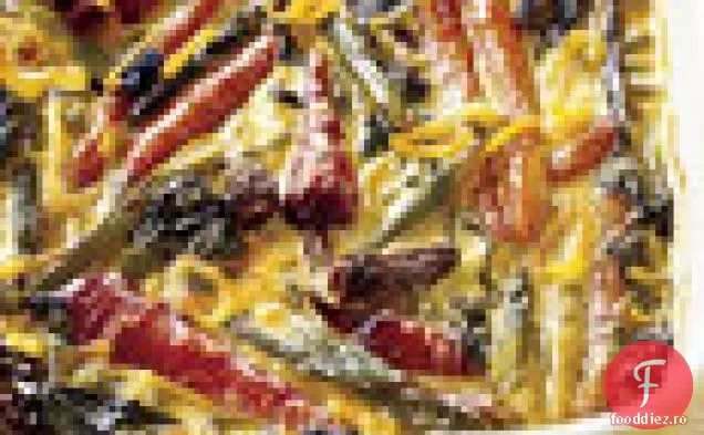 Fricass de legume de primăvară cu cremă de șofran