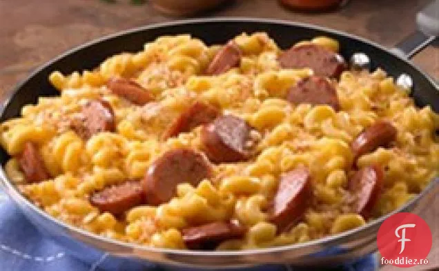 Skillet Mac și brânză & Kielbasa