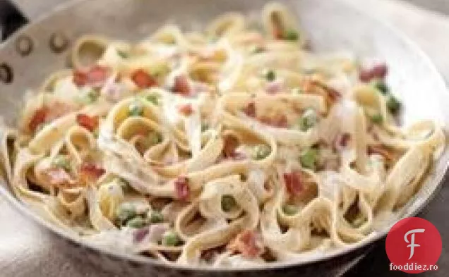 Fettuccine Cu Slănină Cremoasă