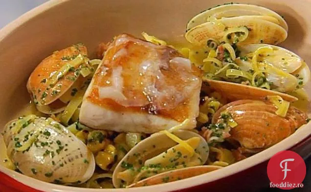 Cobia cu supă nouă de scoici Smyrna