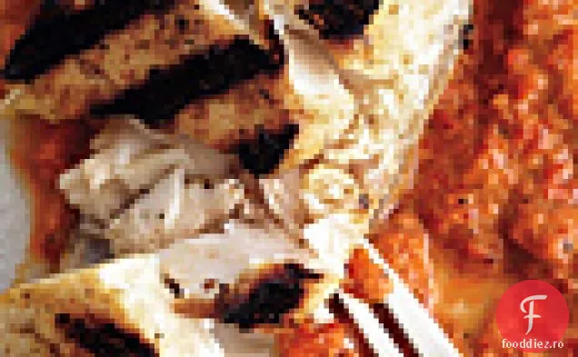 Halibut la grătar cu Harissa cu ardei roșu la grătar