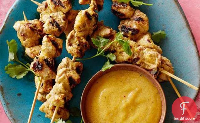 Kebab de pui cu chutney de piersici fără bucătar