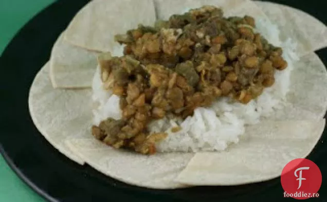 Linte Condimentată Indiană Cu Rețetă De Aragaz Lent De Pui