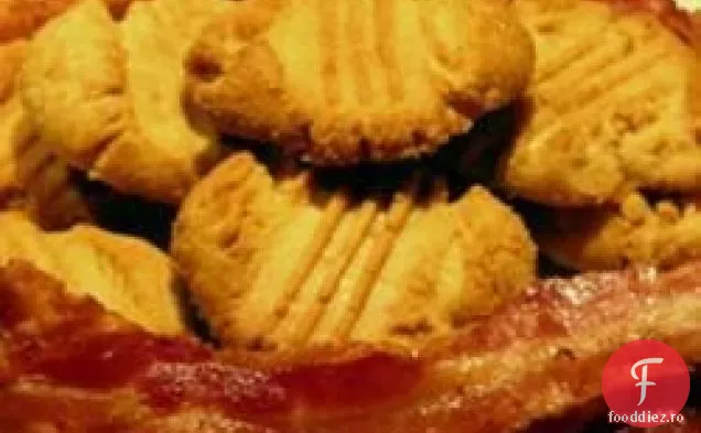 Unt de arahide crocant Joanna și cookie-uri Bacon.