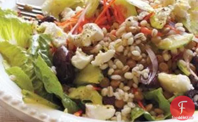 Salată De Orz Și Linte Cu Brânză De Capră