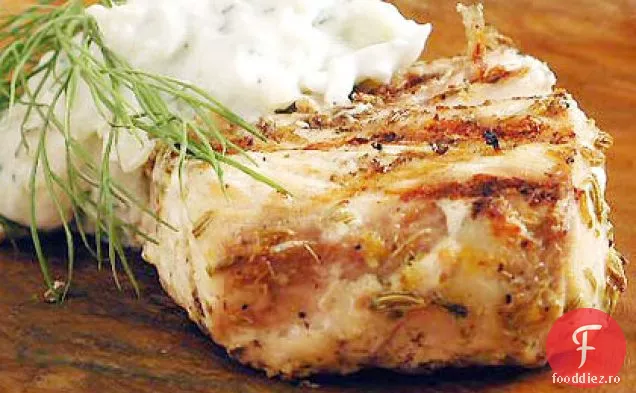 Fenicul-Halibut marinat cu fenicul Tzatziki