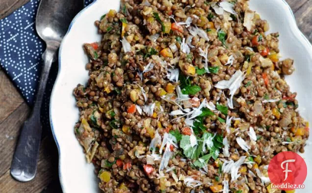 Salată De Linte Colorată Cu Nuci Și Ierburi