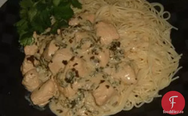 Pui cremos Cilantro cu o lovitură