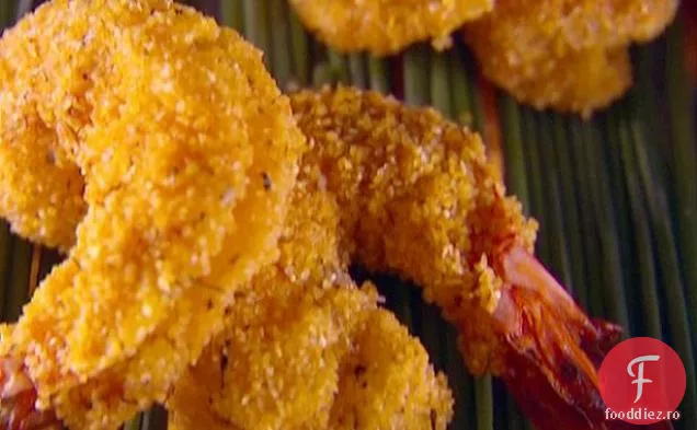Polenta Crusted creveți cu muștar și plante medicinale maioneza