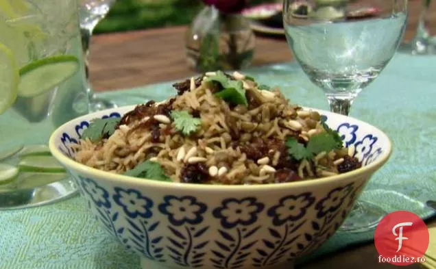 Linte libaneză, orez și ceapă caramelizată (Mujadara)