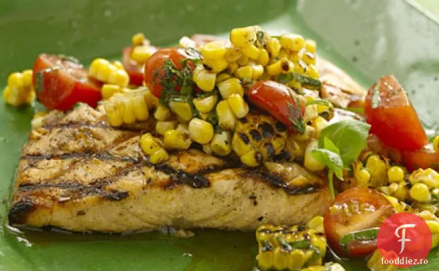 Somon La Grătar Cu Gust De Porumb Carbonizat