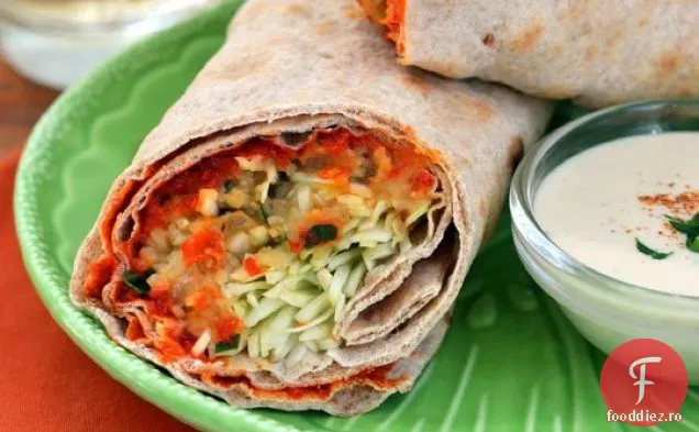 Împachetări Picante de linte cu sos Tahini