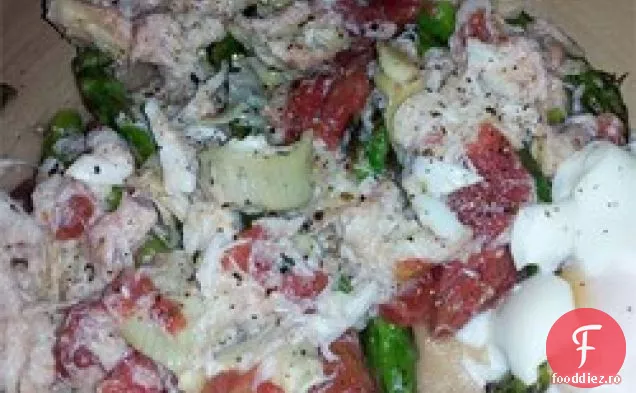 Salată de sparanghel și Crab